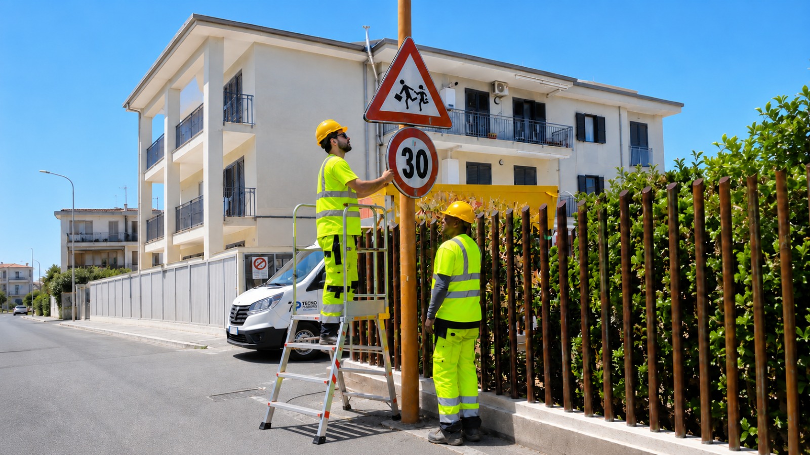 Our technicians at work on site